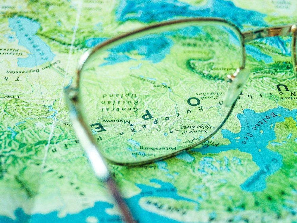 map with lenses and coatings for your spectacles